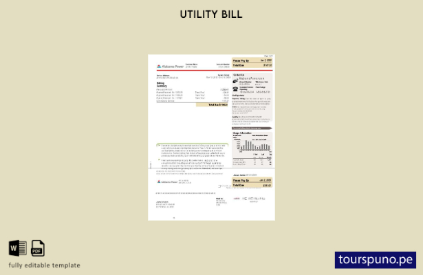 lista para imprimir plantilla de factura de servicios públicos de energía de EE.